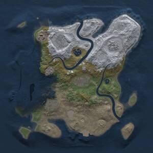 Thumbnail Rust Map: Procedural Map, Size: 3000, Seed: 1567131363, 13 Monuments