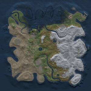 Thumbnail Rust Map: Procedural Map, Size: 3900, Seed: 20260305, 16 Monuments