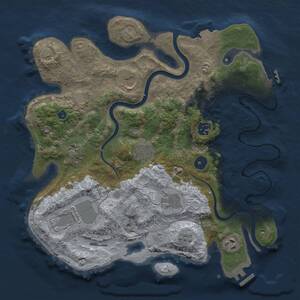 Thumbnail Rust Map: Procedural Map, Size: 3500, Seed: 1422933948, 14 Monuments
