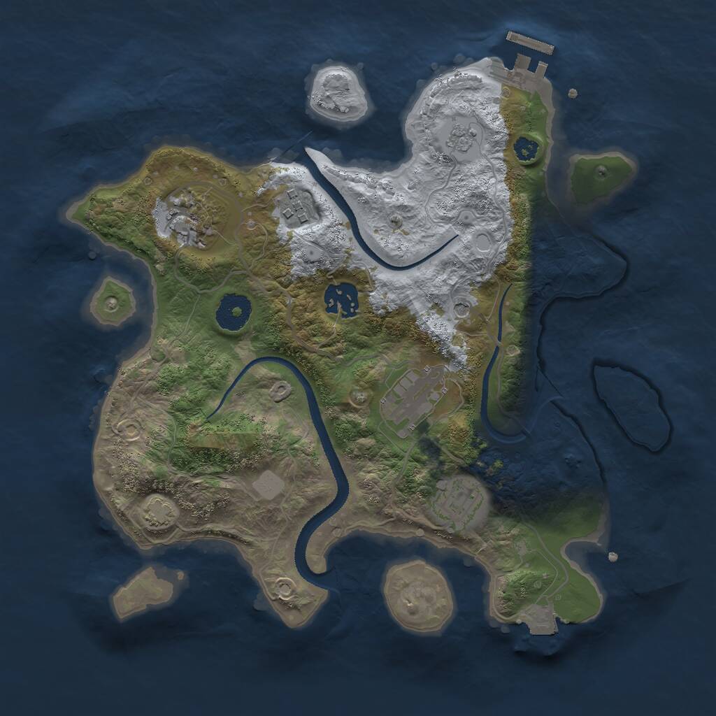 Rust Map: Procedural Map, Size: 3000, Seed: 212058041, 10 Monuments