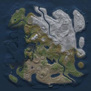 Thumbnail Rust Map: Procedural Map, Size: 4000, Seed: 1813025040, 15 Monuments