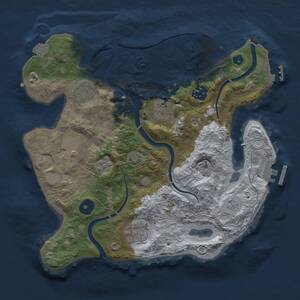 Thumbnail Rust Map: Procedural Map, Size: 3000, Seed: 1180551415, 12 Monuments