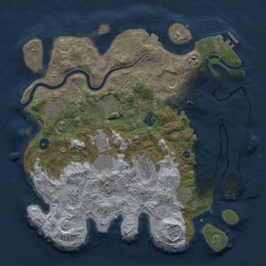 Thumbnail Rust Map: Procedural Map, Size: 3750, Seed: 272035084, 16 Monuments