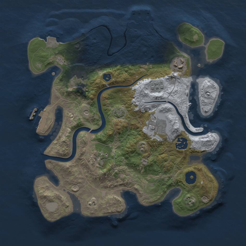 Rust Map: Procedural Map, Size: 3000, Seed: 66554452, 11 Monuments