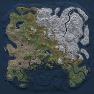 Thumbnail Rust Map: Procedural Map, Size: 4500, Seed: 36467223, 16 Monuments