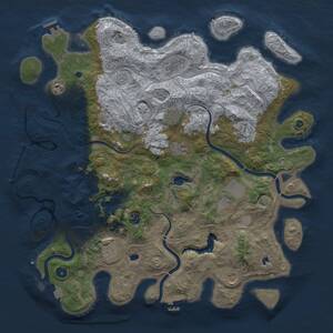 Thumbnail Rust Map: Procedural Map, Size: 4526, Seed: 1, 16 Monuments