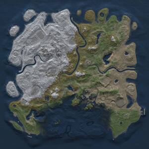 Thumbnail Rust Map: Procedural Map, Size: 5000, Seed: 979173, 16 Monuments