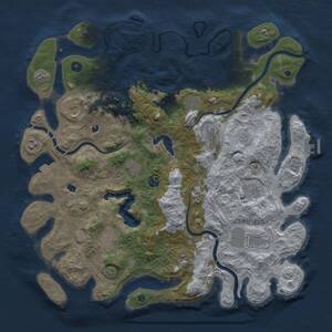 Thumbnail Rust Map: Procedural Map, Size: 4500, Seed: 2138980229, 17 Monuments