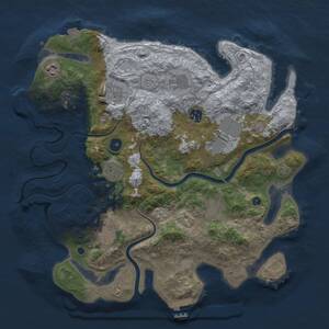 Thumbnail Rust Map: Procedural Map, Size: 3850, Seed: 22446688, 15 Monuments