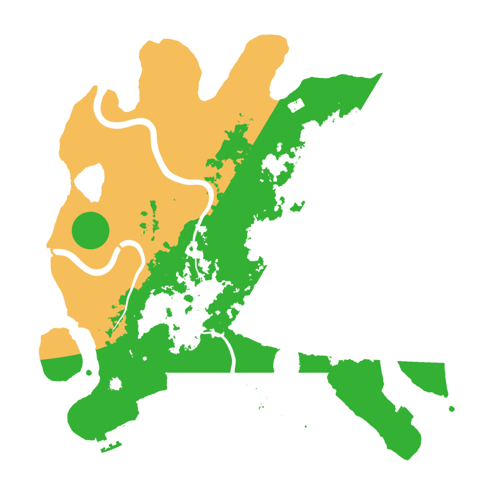 Biome Rust Map: Procedural Map, Size: 3500, Seed: 7581