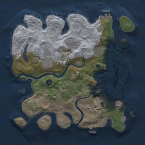 Thumbnail Rust Map: Procedural Map, Size: 3500, Seed: 426302110, 13 Monuments