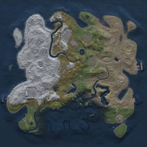 Thumbnail Rust Map: Procedural Map, Size: 4000, Seed: 383480747, 16 Monuments