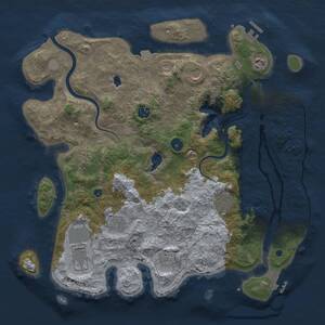 Thumbnail Rust Map: Procedural Map, Size: 4000, Seed: 172212345, 15 Monuments