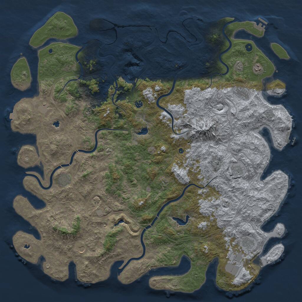 Rust Map: Procedural Map, Size: 6000, Seed: 1772841697, 17 Monuments