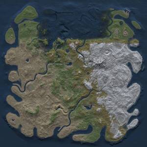 Thumbnail Rust Map: Procedural Map, Size: 6000, Seed: 1772841697, 17 Monuments