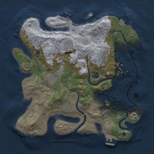 Thumbnail Rust Map: Procedural Map, Size: 3500, Seed: 13974, 14 Monuments