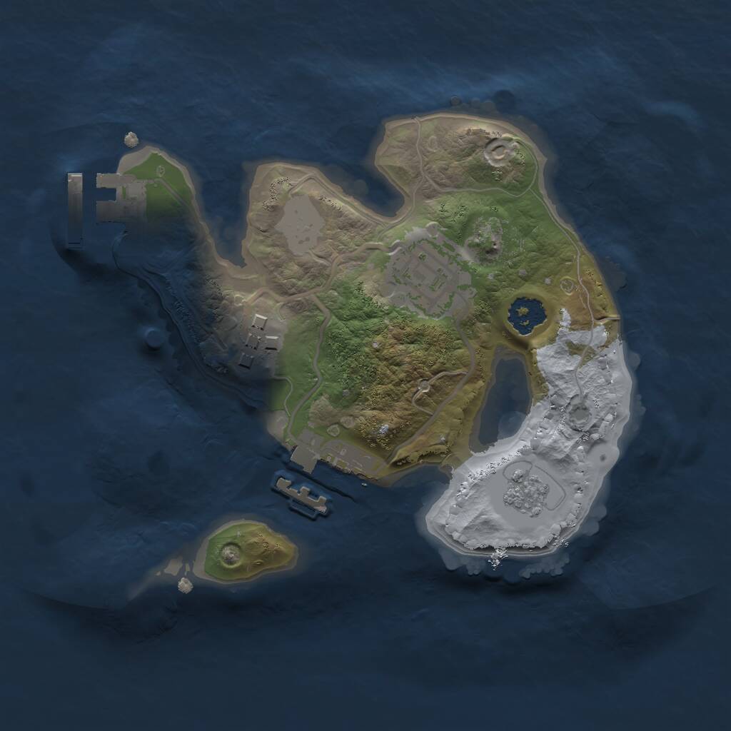 Rust Map: Procedural Map, Size: 2000, Seed: 435416541, 6 Monuments