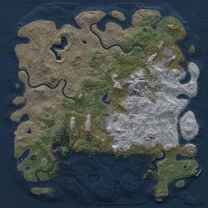 Thumbnail Rust Map: Procedural Map, Size: 5500, Seed: 933825890, 17 Monuments