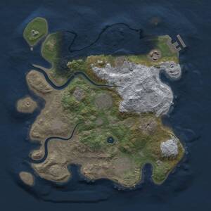 Thumbnail Rust Map: Procedural Map, Size: 3000, Seed: 36524, 10 Monuments