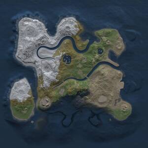 Thumbnail Rust Map: Procedural Map, Size: 2500, Seed: 32691, 6 Monuments