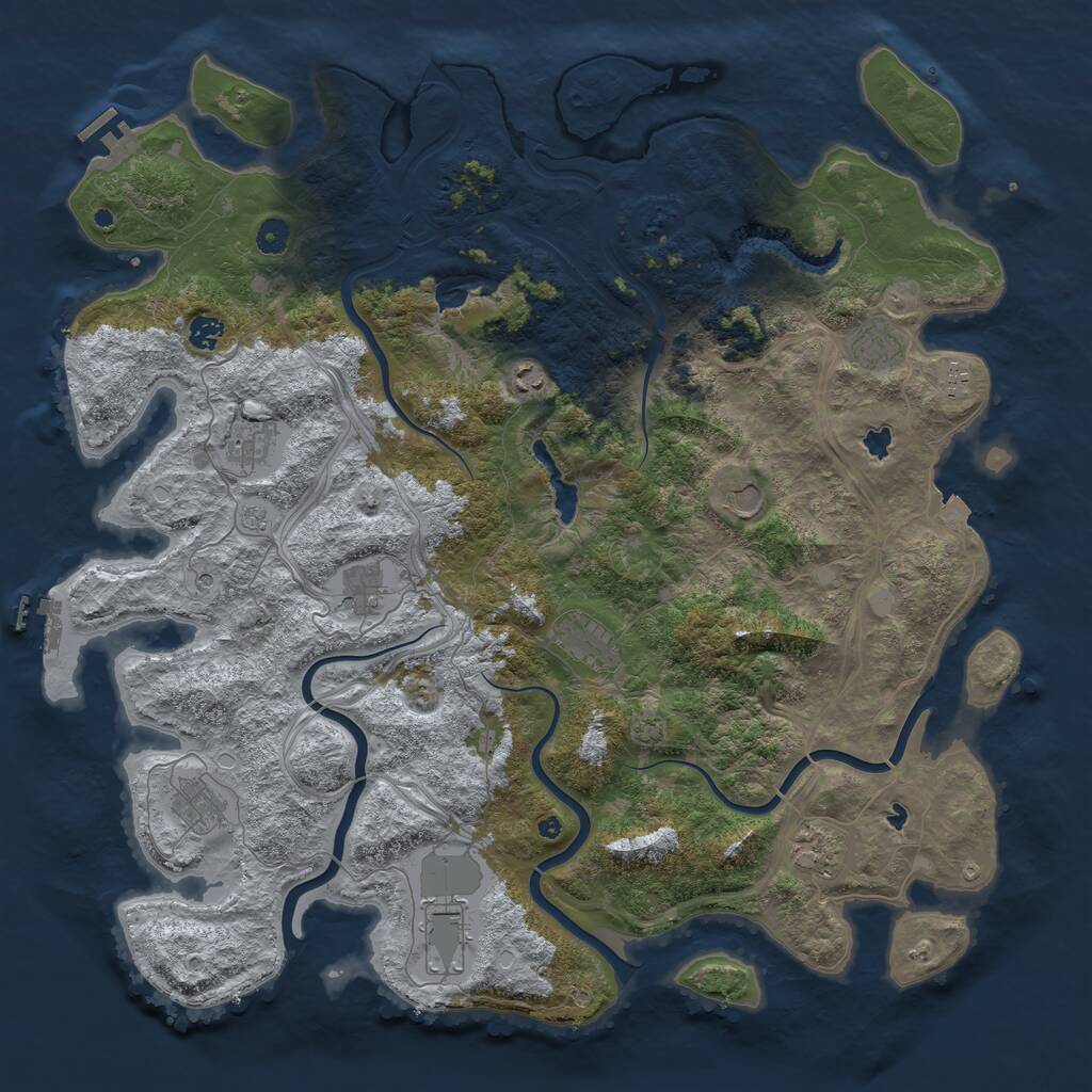 Rust Map: Procedural Map, Size: 4799, Seed: 389235459, 17 Monuments