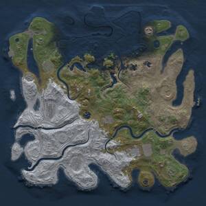 Thumbnail Rust Map: Procedural Map, Size: 4250, Seed: 598289717, 16 Monuments