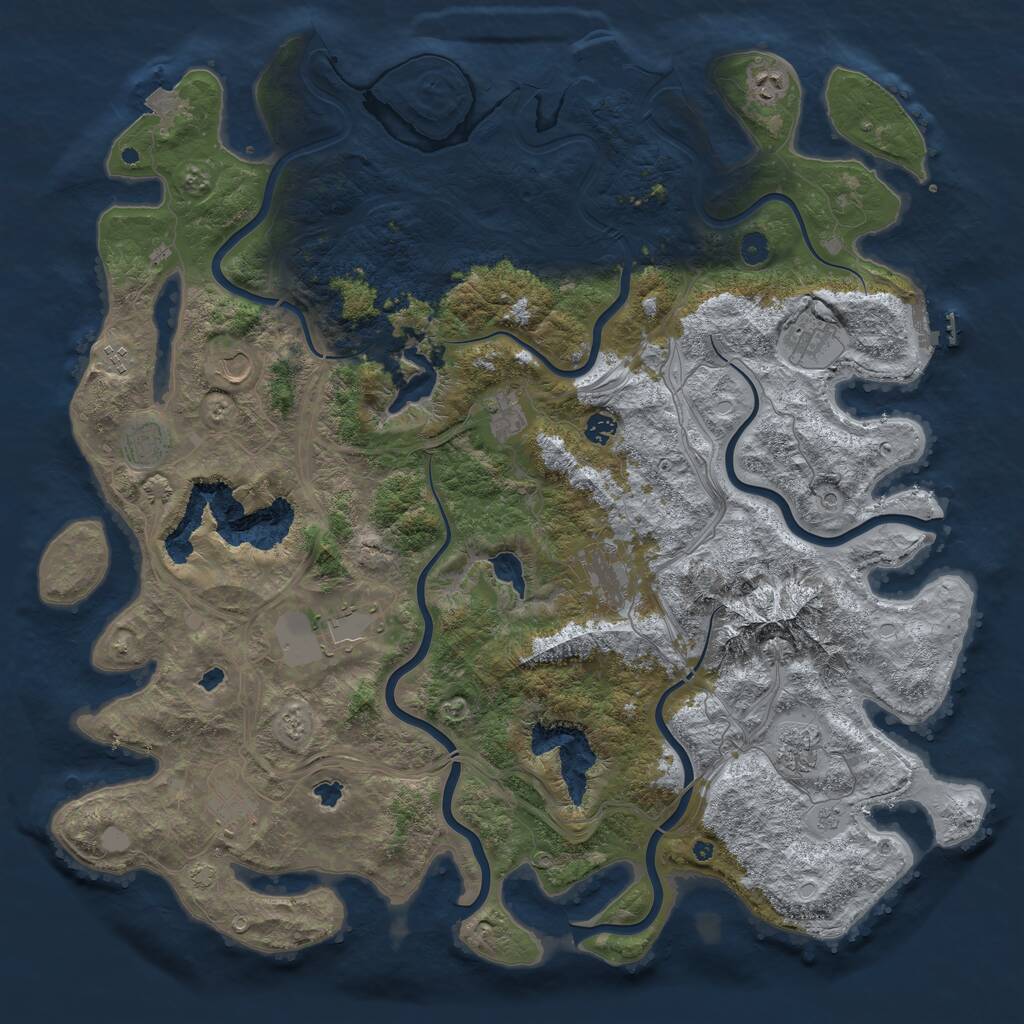Rust Map: Procedural Map, Size: 5000, Seed: 397808084, 17 Monuments
