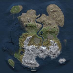 Thumbnail Rust Map: Procedural Map, Size: 3000, Seed: 954081448, 12 Monuments