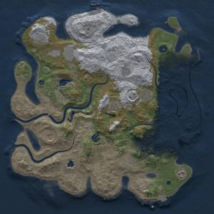 Thumbnail Rust Map: Procedural Map, Size: 4000, Seed: 1384870952, 16 Monuments
