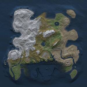 Thumbnail Rust Map: Procedural Map, Size: 3000, Seed: 3191991, 11 Monuments