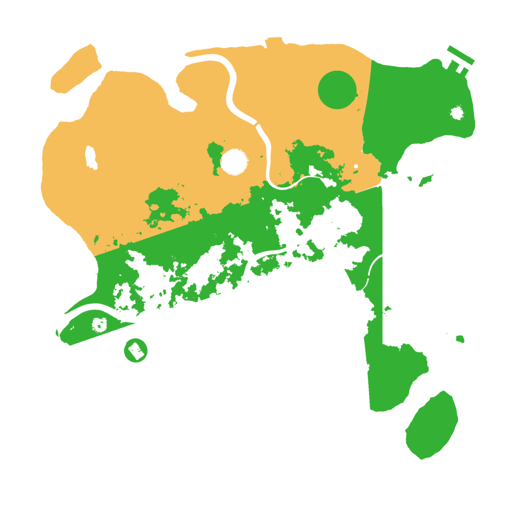 Biome Rust Map: Procedural Map, Size: 3500, Seed: 3245