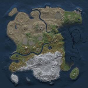 Thumbnail Rust Map: Procedural Map, Size: 3500, Seed: 3245, 15 Monuments