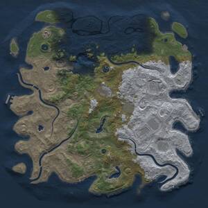 Thumbnail Rust Map: Procedural Map, Size: 4700, Seed: 1501204841, 16 Monuments