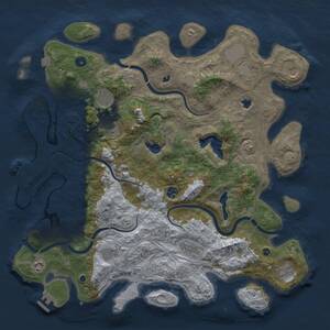 Thumbnail Rust Map: Procedural Map, Size: 4500, Seed: 739626, 16 Monuments
