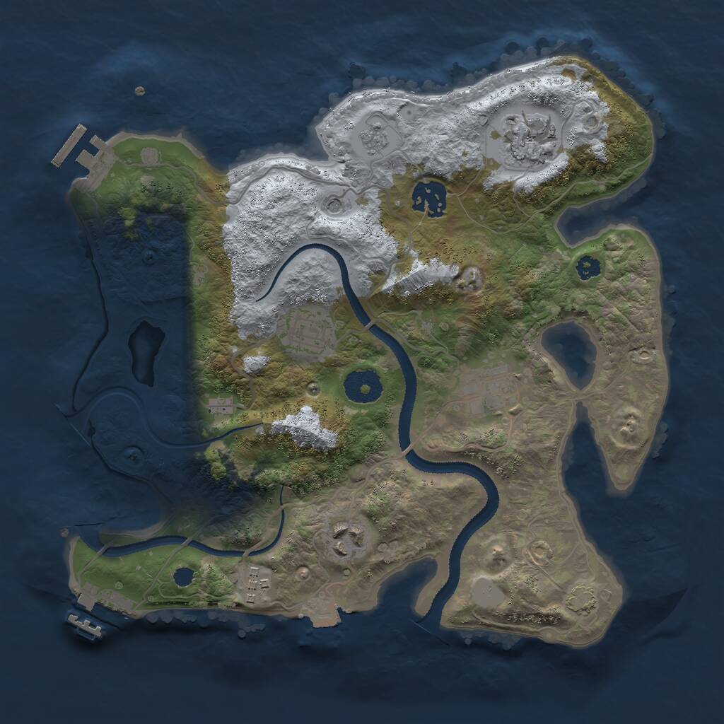 Rust Map: Procedural Map, Size: 3001, Seed: 71689, 12 Monuments