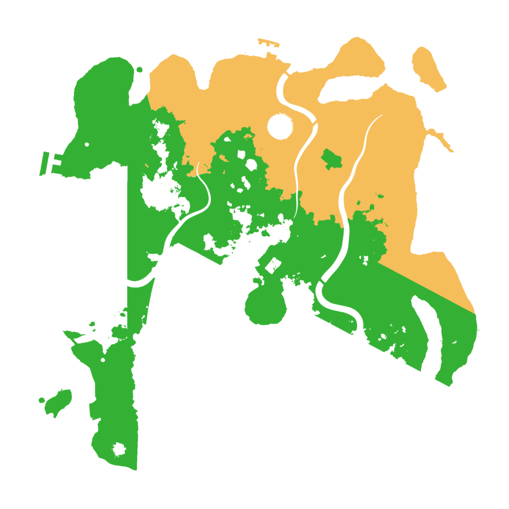 Biome Rust Map: Procedural Map, Size: 3500, Seed: 99792