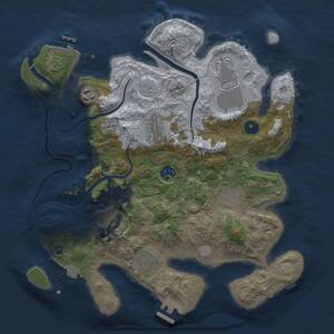 Thumbnail Rust Map: Procedural Map, Size: 3500, Seed: 824462855, 14 Monuments