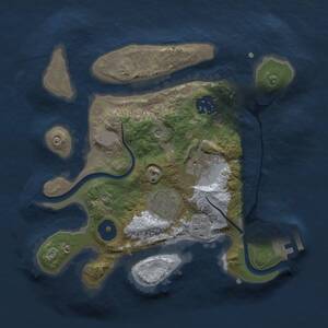 Thumbnail Rust Map: Procedural Map, Size: 2500, Seed: 12262666, 7 Monuments