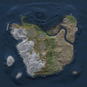 Thumbnail Rust Map: Procedural Map, Size: 2500, Seed: 1809470223, 9 Monuments