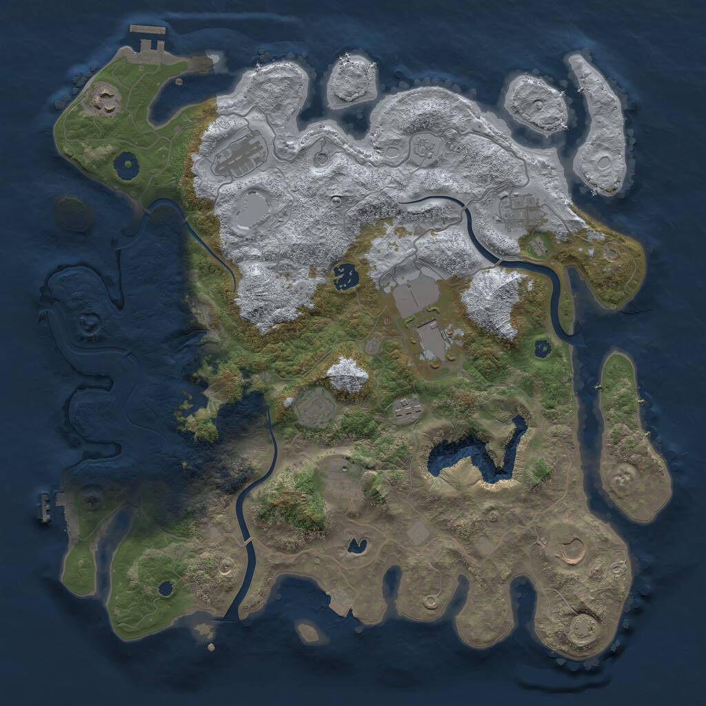 Rust Map: Procedural Map, Size: 4000, Seed: 1618906284, 15 Monuments