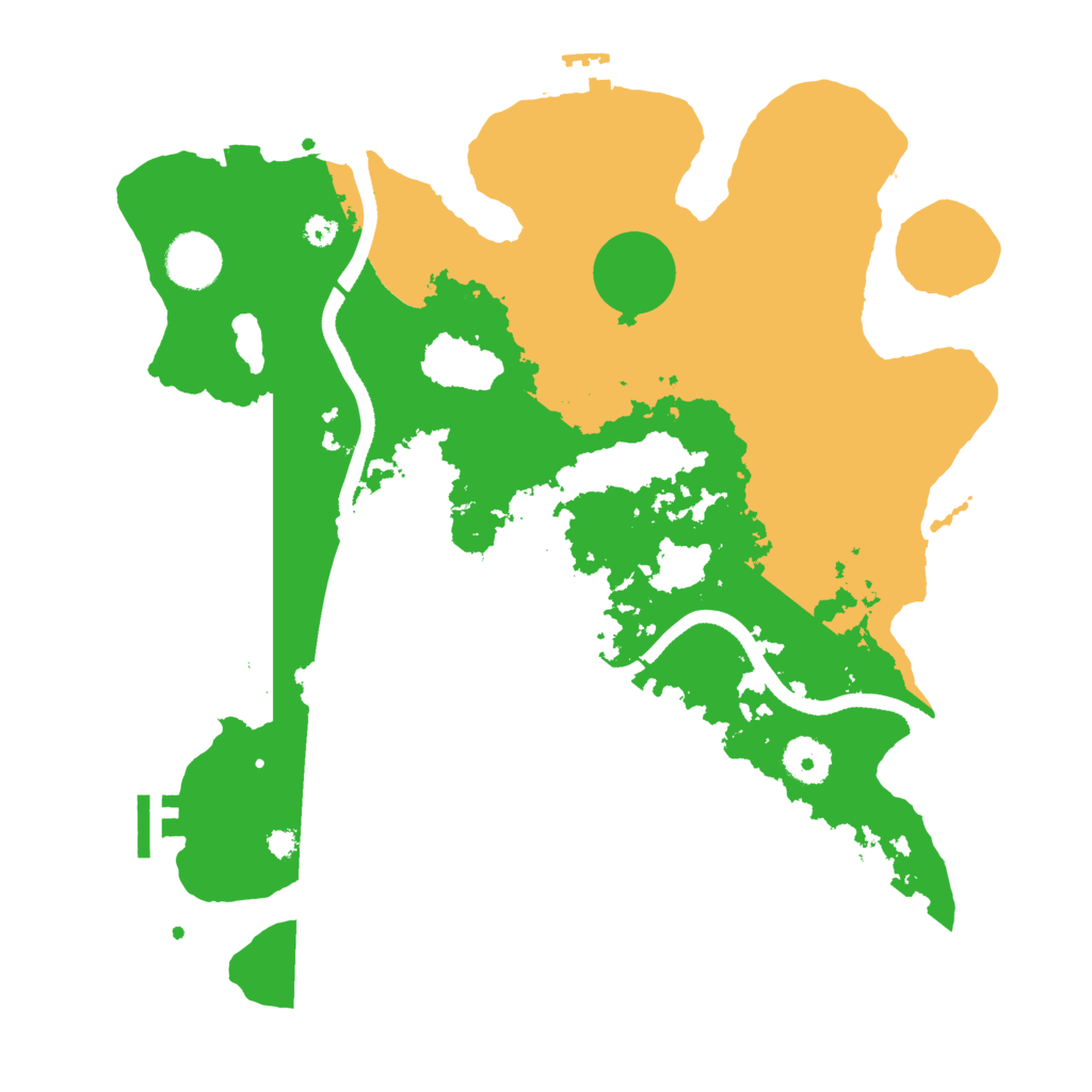 Biome Rust Map: Procedural Map, Size: 3500, Seed: 65051736