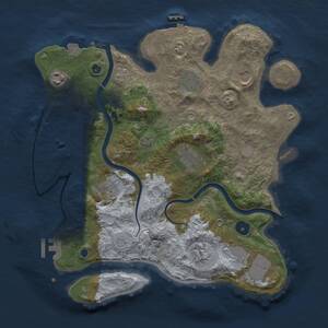 Thumbnail Rust Map: Procedural Map, Size: 3500, Seed: 65051736, 14 Monuments