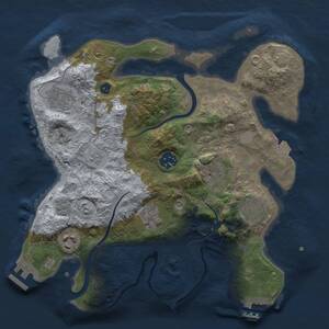 Thumbnail Rust Map: Procedural Map, Size: 3000, Seed: 2065435249, 13 Monuments