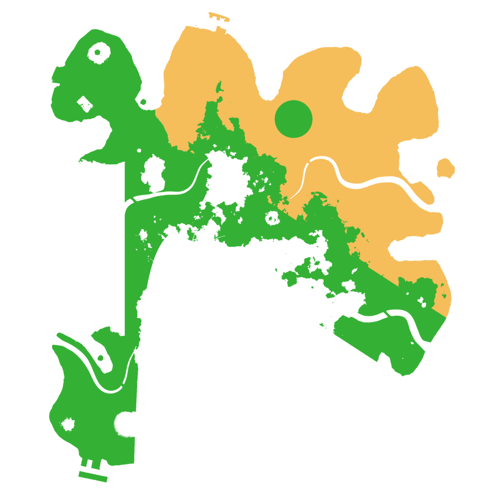 Biome Rust Map: Procedural Map, Size: 3500, Seed: 451693327