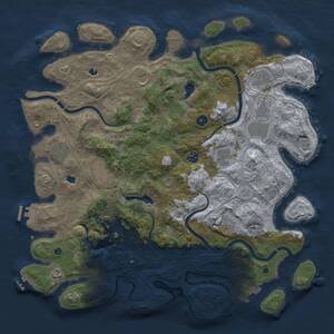 Thumbnail Rust Map: Procedural Map, Size: 4500, Seed: 932159284, 16 Monuments