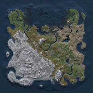 Thumbnail Rust Map: Procedural Map, Size: 4500, Seed: 753822650, 16 Monuments