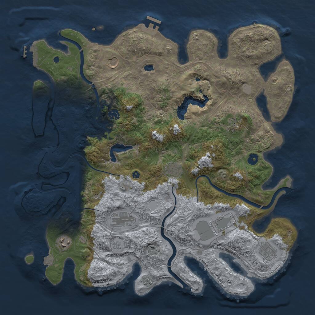 Rust Map: Procedural Map, Size: 4250, Seed: 1667517609, 15 Monuments