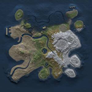 Thumbnail Rust Map: Procedural Map, Size: 2700, Seed: 1773057688, 9 Monuments