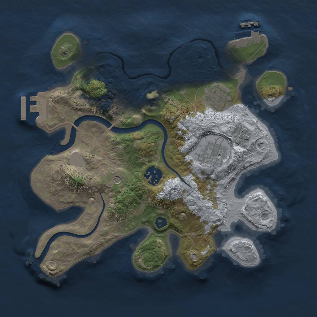 Rust Map: Procedural Map, Size: 2700, Seed: 1773057688, 9 Monuments