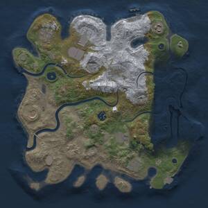 Thumbnail Rust Map: Procedural Map, Size: 3500, Seed: 894765325, 16 Monuments